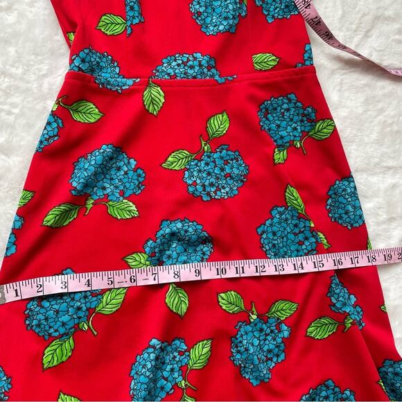 Vintage Red And Blue Floral Dress Set - Picture 9 of 10